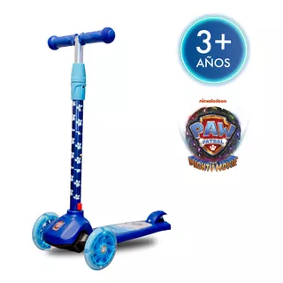 Monopatín Pawpatrol Niños 3 Ruedas Con Luces Desmontable Color Azul Paw Patrol