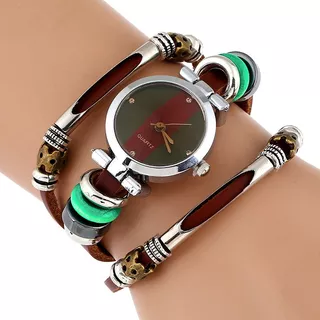 Reloj Cuero Genuino 1a Calidad Dama Mujer Moda Mariposa