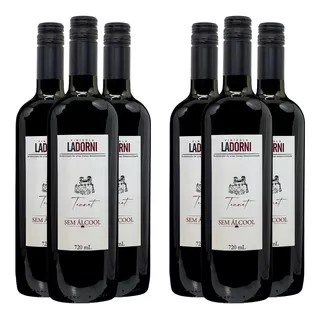 Combo De 6 Garrafas - Vinho Tannat Sem Álcool 720 Ml