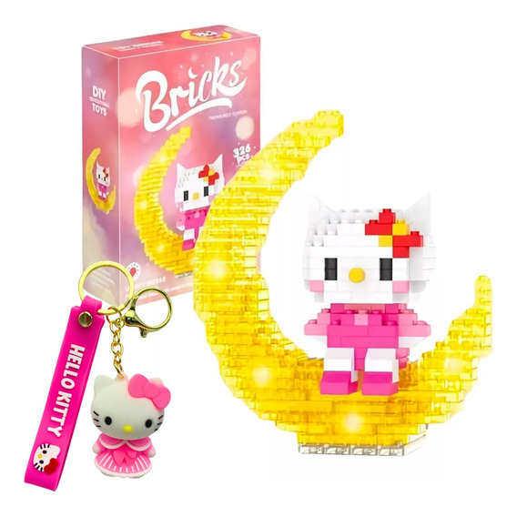 Set Bloques Armables Hello Kitty Con Led Mini Blocks Regalo