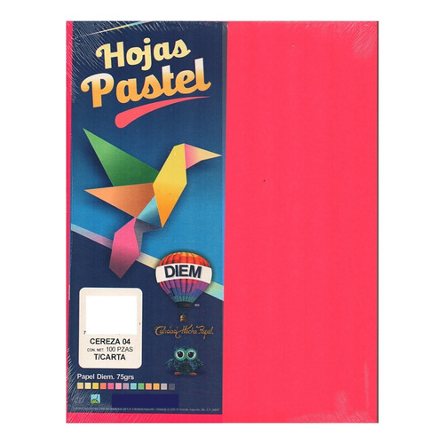100 Hojas De Papel De Color Tamaño Carta Manualidades Color Cereza