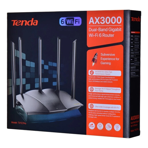 Tx12 Pro Tenda Router Gigabit Wi-fi 6 De Doble Banda Ax3000