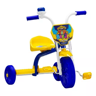 Triciclo Infantil Motoca Velotrol Menino Menina Ultra Bikes Cor Azul/amarelo