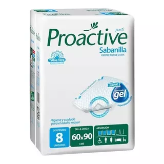 Sabanilla (cama) Proactive, Caja De 8 Paquetes, 64 Unidades
