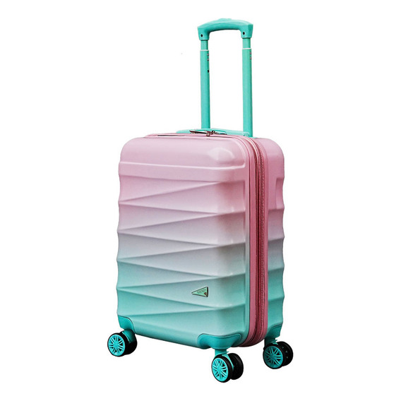 Valija Trendy Abs 20 PuLG Degrade Cabina Viajes Color Rosa/aqua