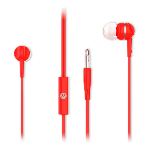 Auriculares Motorola In-ear  Earbuds 105 Con Microfono Color Rojo