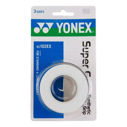 Overgrip Super Grap Ac102 de Yonex, 3 unidades, color blanco