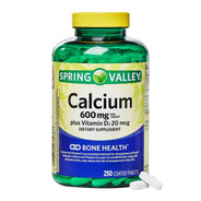 Calcio + Vitamina D3 Premium 600mg Huesos Sanos 250 Tabletas. El Calcio Y La Vitamina D Adecuados Como Parte De Una Dieta Saludable Junto Con La Actividad Física, 