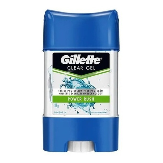 Gillette Clear Gel Power Rush Desodorante En Gel Hombre 82g