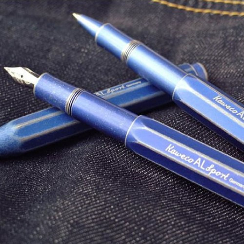 Pluma Lapicera Kaweco Al Sport Stonewashed Blue Azul