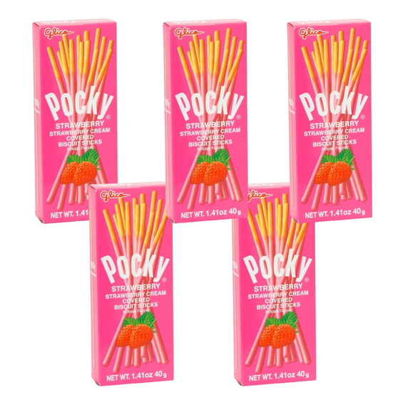 Comida Japonesa Galleta Biscuit Sticks Pocky Fresa 40g 5pz