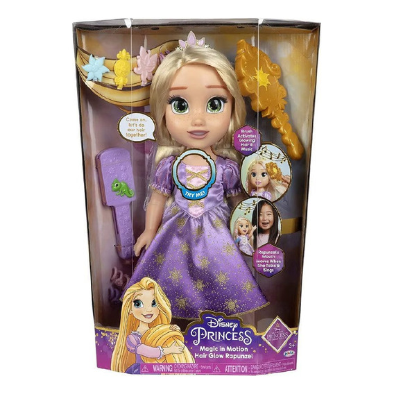 Muñeca Princesa Rapunzel Cantante Con Luz 38 Cm Disney 