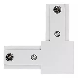 Conector Emenda L 90º Graus Para Trilho Eletrificado Bivolt Cor Branco Voltagem Bivolt ( Tanto Em 110v Como Em 220v