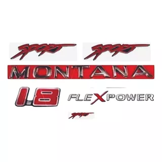 Emblema Montana+sport+1.8+flexpower+brinde Kit 2003/2006