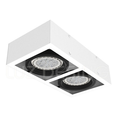 Plafon Cardanico Aplicar 2 Luces Blanco + Lámpara Led Ar111
