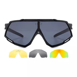 Óculos Ciclismo Esp Polarizado Bike 3 Lentes + Suporte Grau