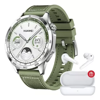 Smartwatch Huawei Gt 4 46mm Verde + Freebuds Se De Regalo