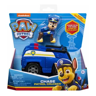 Paw Patrol Chase Personaje Y Carro Patrol Cruiser