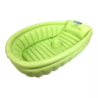 Bañera Inflable Transportable New Oasis Bebedue Color Verde Liso