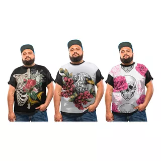 Kit Revenda 20 Camisetas Plus Size Moda Masculina Premium