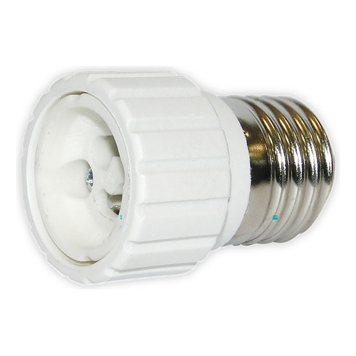 Adaptador Gu10 A E27 Edison Apto Lamp Led Dicroicas / Ar111 Color Blanco