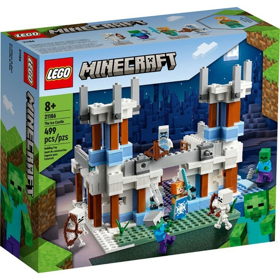 Lego Minecraft 21186 El Castillo De Hielo (499 Piezas)
