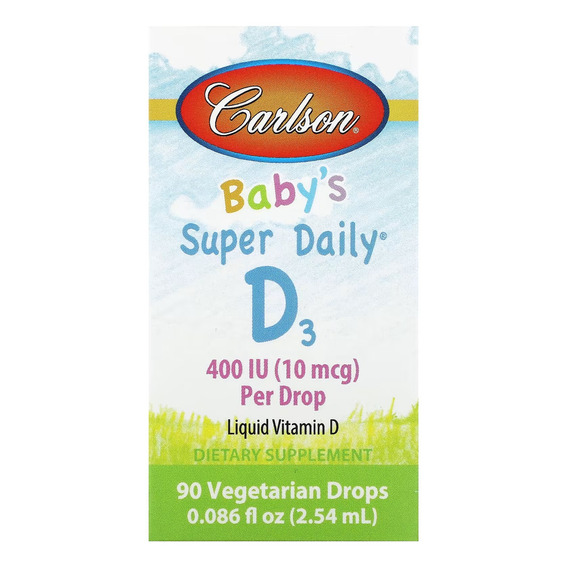 Carlson Labs Baby Super Daily D3 400 Iu (10 Mcg) 2.54 Ml Sabor Sin Sabor