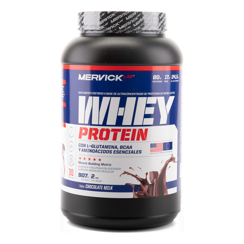 Suplemento en polvo MervickLab  Whey Protein proteínas sabor chocolate en pote de 2lbs