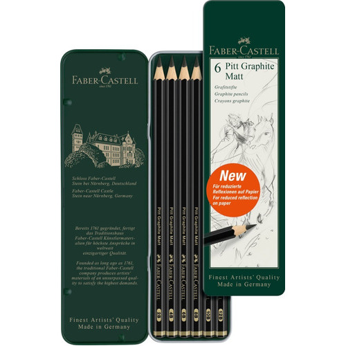 Lápiz Faber Castell Pitt Graphite Matt, Lata De 6