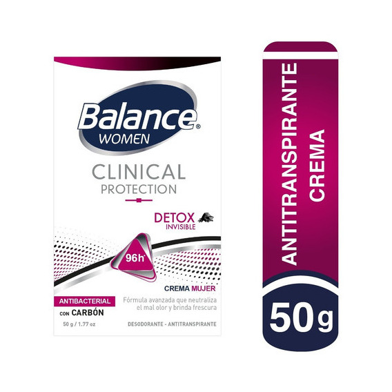 Desodorante Balance Crema Clinical Detox Invisible Mujer 50g