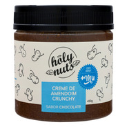 Creme De Amendoim Crunchy Com Whey Chocolate Holy Nuts Pote 450g