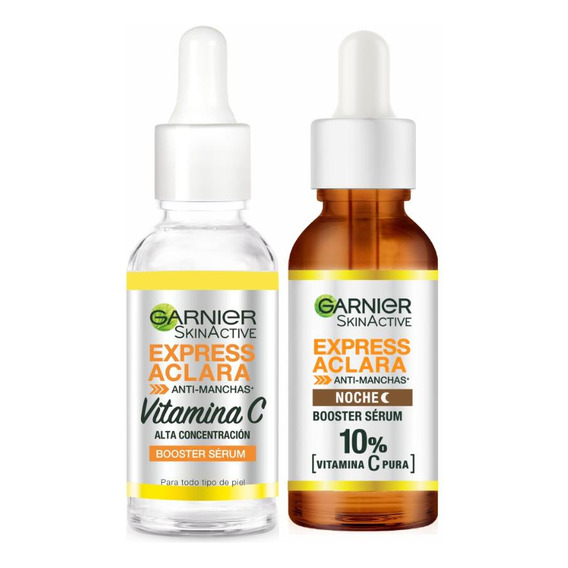 Pack Serum Garnier: Serum Express Aclara+serum Night Vitc10%