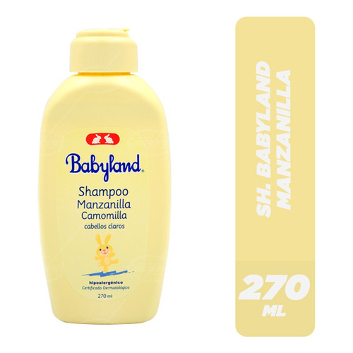  Shampoo Babyland Manzanilla 270ml Para Bebes