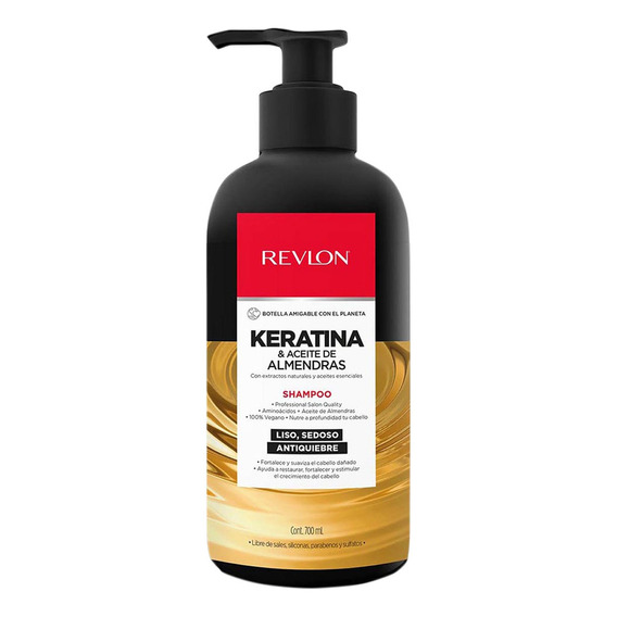  Shampoo Keratina & Aceite Almendras Revlon Antiquiebre 700ml