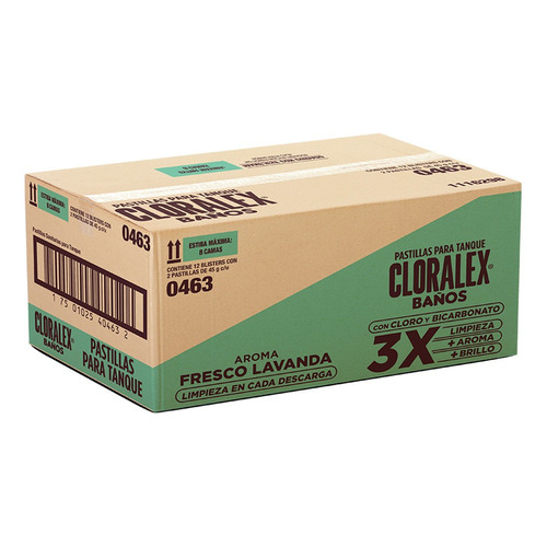 Cloralex baños Pastilla de tanque lavanda 12 unidades 1080g