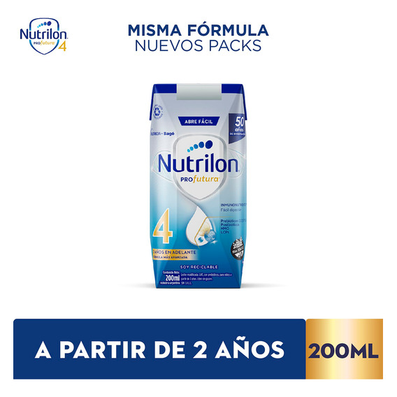 Leche Formula Liquida Nutricia Bago 4 En Brick 24 Unidades