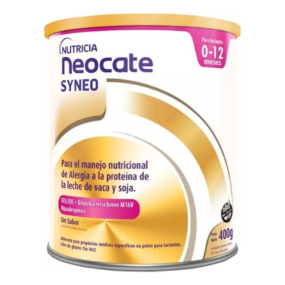 Neocate Syneo  Fórmula Alergia Leche De Vaca Y Soja 400g Sabor S/sabor