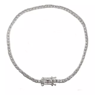 Pulseira Riviera Com Zircônias - Prata