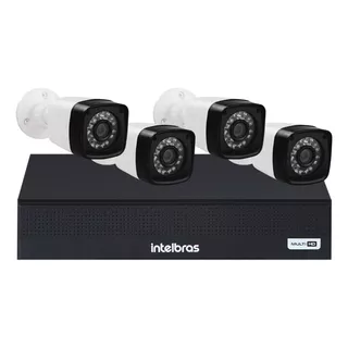 Kit Cftv 4 Câmeras Segurança Full Hd 2mp 1080p Dvr Intelbras