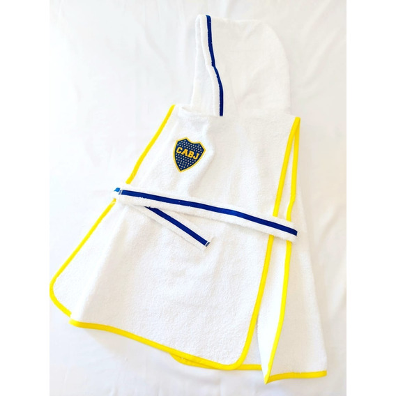 Bata Poncho Toalla D Algodón River Boca Racing Talle 2,4,6,8