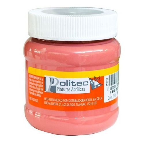 Pintura Acrilica Politec 250 Ml Acrilico Colores A Escoger Color Palo De Rosa 338