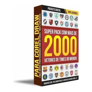 Pack 2 Mil Escudos Brasões De Times De Futebol - Editáveis