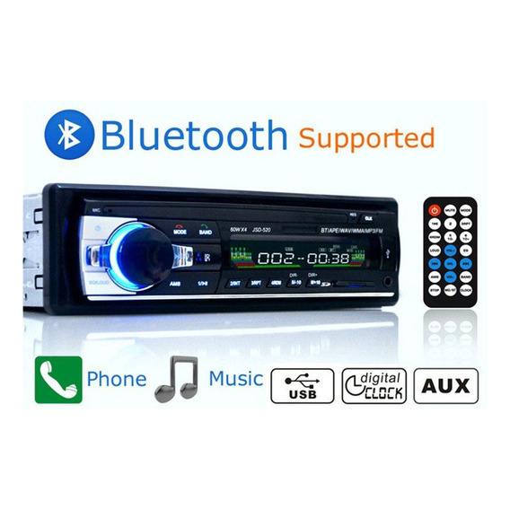 Coche Bluetooth Auto Radio Mp3 Estéreo Manos Libres Llamada
