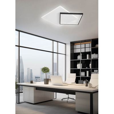 Plafon Led Miami Negro 48w Diseño Moderno Tendencia Dab Negro