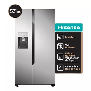 Heladera Hisense Side By Side No Frost Inverter Rc-70ws 531 L Inox Fabrica Hielo