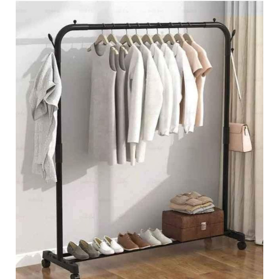 Perchero Colgador Organizador Ropa Simple  Con Ruedas