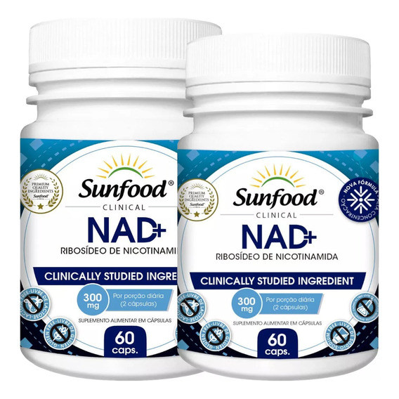 Nad + Regenerador Celular 300mg De Nicotinamida 120 Capsulas