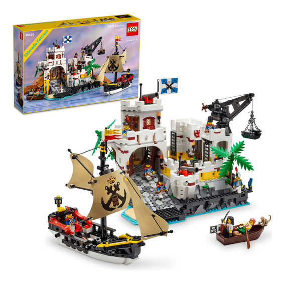 LEGO® Icons Fortaleza Tropical: set de construcción para adultos inspirado en Historias de Piratas con 8 minifiguras y un galeón pirata 10320