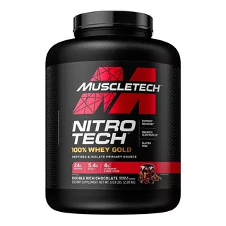 Suplemento En Polvo Muscletech  Nitro Tech 100% Whey Gold Proteína Sabor Double Rich Chocolate En Pote De 2.27kg