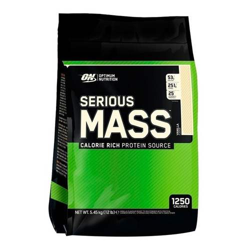 Suplemento En Polvo Optimum Nutrition  Serious Mass Carbohidratos Sabor Vainilla En Bolsa De 5.44kg